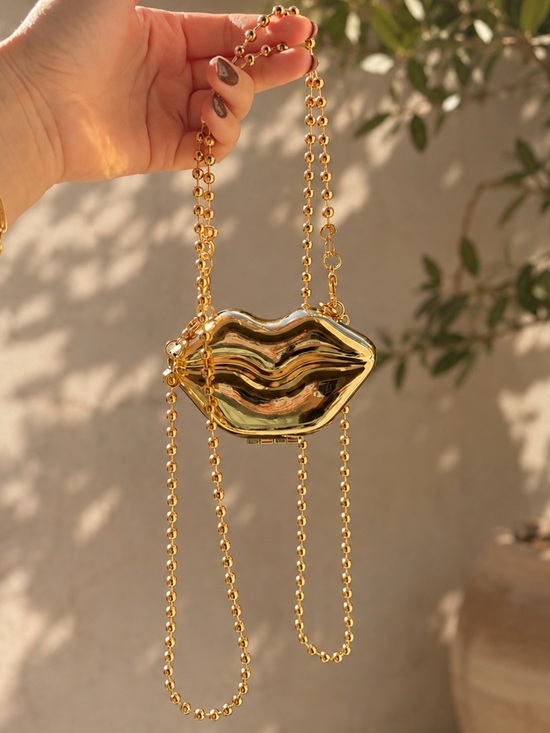 Anthropologie Handbags - Lip Shape Mini Crossbody Bag – Glam Party Purse